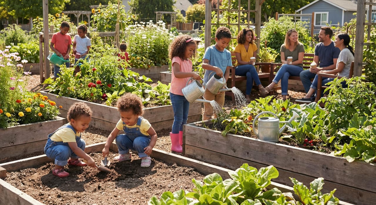 Residents at leisure across the community's recreational grounds.