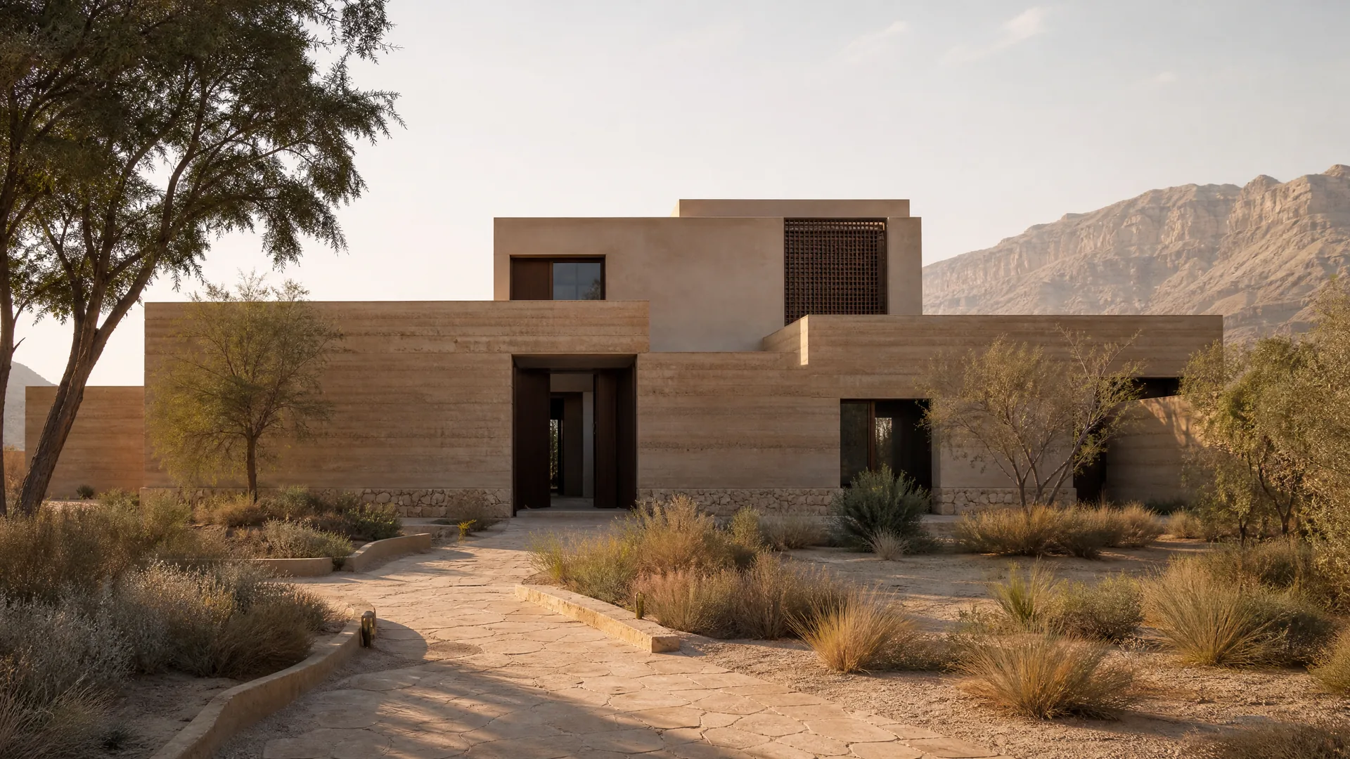 Earth Villas — Front elevation